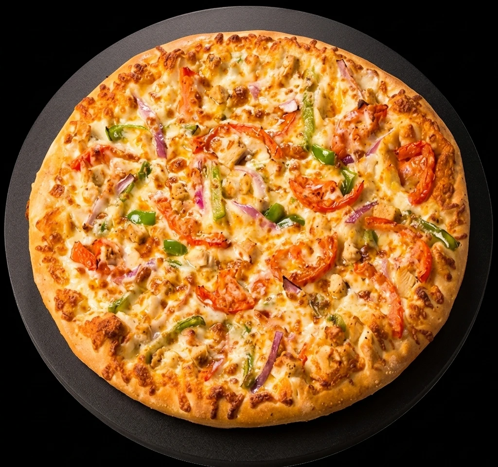 Tandoori Paneer Pizza topped with bold Indian flavours at Oven Delight Winnipeg